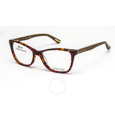 Guess By Marciano Demo Cat Eye Unisex Eyeglasses Gm0266-3 055 53 In Tortoise