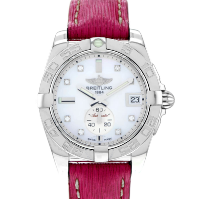 Breitling Galactic 36 Automatic Diamond Ladies Watch A3733012 In Mop / Mother Of Pearl / Pink