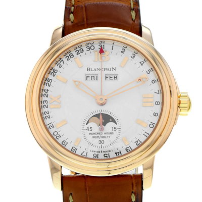 Blancpain Leman Automatic White Dial Men's Watch 3563a In Brown / Gold / Gold Tone / Rose / Rose Gold / Rose Gold Tone / White