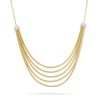 MARCO BICEGO MARCO BICEGO CAIRO YELLOW GOLD AND DIAMOND FIVE-STRAND NECKLACE CG716 B YW M5