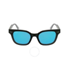 Maui Jim Shore Break Blue Hawaii Square Unisex Sunglasses B822-02mg 50 In Black / Blue / Grey