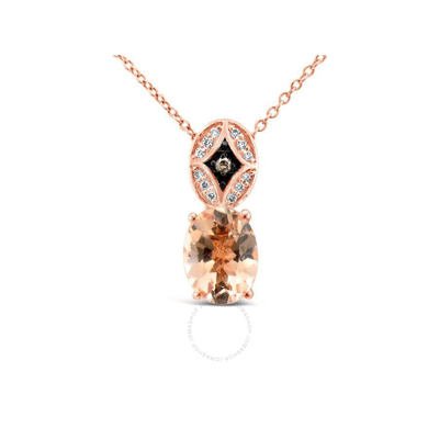 Le Vian Ladies Peach Morganite Necklaces Set In 14k Strawberry Gold In Rose Gold-tone