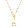 Kylie Harper 14k Gold Over Silver Infinity Heart Y Necklace In Gold-tone