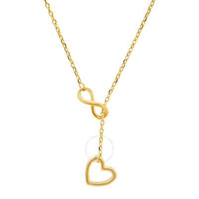 Kylie Harper 14k Gold Over Silver Infinity Heart Y Necklace In Gold-tone