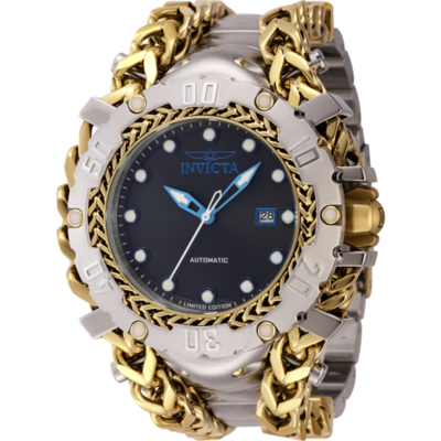 Invicta Gladiator Automatic Date Black Dial Men's Watch 46224 In Two Tone  / Black / Blue / Gold / Gold Tone