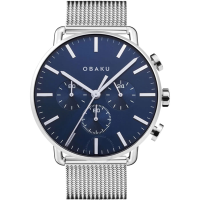Obaku Classic Chronograph Quartz Blue Dial Men's Watch V232gcclmc