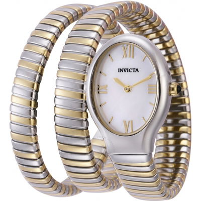 Invicta Mayamar Quartz White Dial Ladies Watch 44502 In Two Tone  / Gold Tone / White