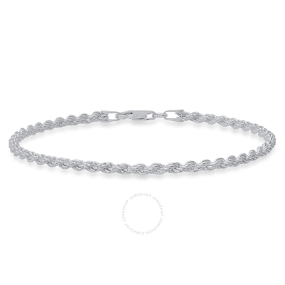 Kylie Harper Men's Italian Sterling Silver 8.5" Rope Chain Bracelet In Silver-tone