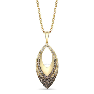Le Vian Ladies Chocolate Ombre Stiletto Necklaces Set In 14k Honey Gold In Yellow