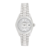 Rolex Oyster Perpetual Datejust Automatic Watch Stainless Steel And White Gold With Diamond Markers 31 In Platinum / Silver