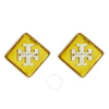 TORY BURCH TORY BURCH RESIN LOGO STUD EARRINGS