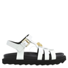 YOUNG VERSACE YOUNG VERSACE GIRLS LEATHER MEDUSA SANDALS