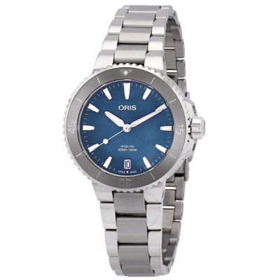 Oris Aquis Date Automatic Blue Mother Of Pearl Dial Men's Watch 01 733 7770 4155-07 8 18 05p In Blue / Mother Of Pearl