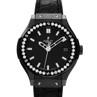Hublot Classic Fusion Quartz Diamond Black Dial Ladies Watch 581.cm.1170.lr.1104