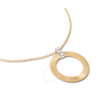 MARCO BICEGO MARCO BICEGO MASAI 18K YELLOW GOLD AND DIAMOND SINGLE CIRCLE SHORT NECKLACE CG797 B YW M5