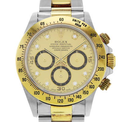 Rolex Daytona Chronograph Automatic Diamond Gold Dial Men's Watch 16523 Cdo In Two Tone  / Gold / Gold Tone / Yellow