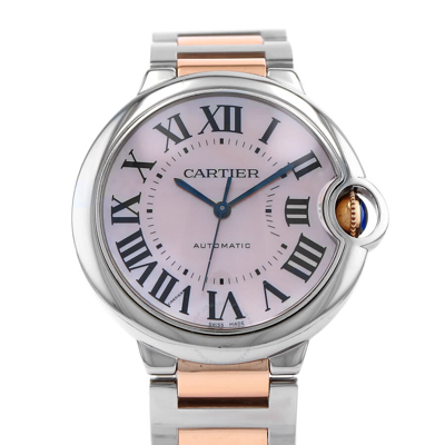 Cartier Ballon Bleu 36mm Automatic Men's Watch 3284 In Two Tone  / Gold / Gold Tone / Mop / Mother Of Pearl / Rose / Rose Gold / Rose Gold Tone