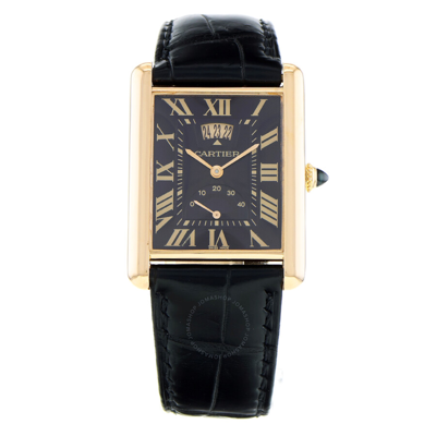 Cartier Tank Louis Hand Wind Black Dial Men's Watch W1560002 In Black / Gold / Gold Tone / Rose / Rose Gold / Rose Gold Tone