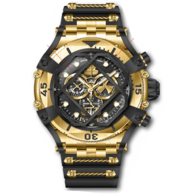 Invicta Pro Diver Chronograph Quartz Black Dial Men's Watch 37181 In Black / Gold / Gold Tone