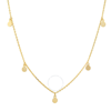 KYLIE HARPER KYLIE HARPER 14K GOLD OVER SILVER DANGLING DISC CHARM CHOKER NECKLACE