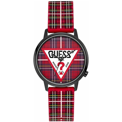 Guess Classic Red Dial Ladies Watch V1029m2