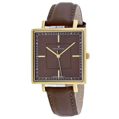 Christian Van Sant Callista Quartz Brown Dial Ladies Watch Cv0416 In Brown / Gold Tone / Yellow