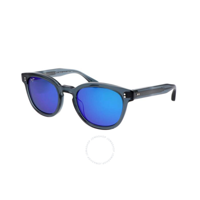 Maui Jim Cheetah 5 Blue Hawaii Oval Unisex Sunglasses B842-27g 52 In Blue / Grey
