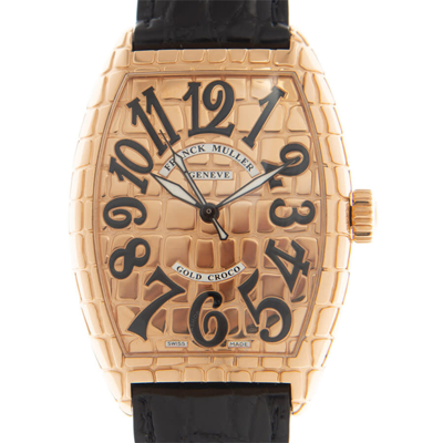 Franck Muller Cintree Curvex Automatic Gold Dial Men's Watch 7880bscgoldcro(5n) In Black / Gold / Gold Tone / Rose / Rose Gold / Rose Gold Tone