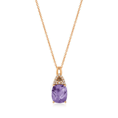 Le Vian Ladies Grape Amethyst Necklaces Set In 14k Strawberry Gold In Rose Gold-tone
