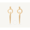 MARCO BICEGO MARCO BICEGO JAIPUR GOLD 18K YELLOW GOLD POLISHED & ENGRAVED LINK DROP EARRINGS - OB1825__Y_LI