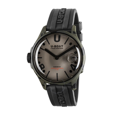 U-boat Darkmoon Quartz Grey Dial Men's Watch 9550 In Black / Dark / Grey