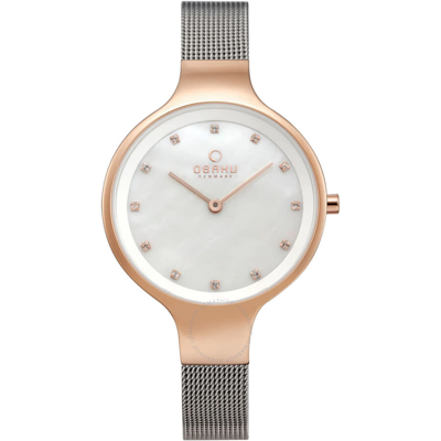 Obaku Rose Mother Of Pearl Dial Ladies Watch V173lxvwmc In Gold Tone / Mop / Mother Of Pearl / Rose / Rose Gold Tone