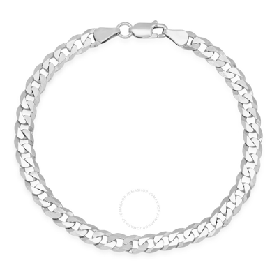 Kylie Harper Men's Italian Sterling Silver 8.5" Miami Cuban Curb Chain Bracelet In Silver-tone