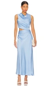Misha Amadeus Midi Dress In Hydrangea Blue