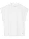 ANINE BING CASPEN T-SHIRT WOMAN WHITE IN COTTON