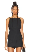 Lioness Camille Backless Top In Onyx Stripe