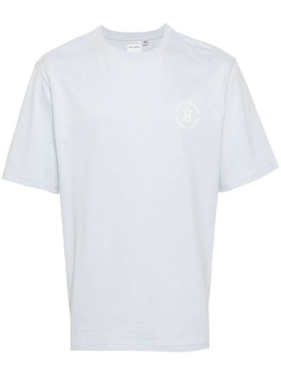 Daily Paper Circle-print Cotton T-shirt In Blue
