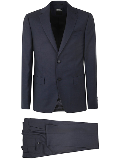 Zegna Pure Wool Suit In Blue