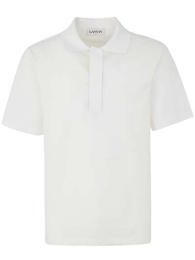 Lanvin 短袖棉polo衫 In White