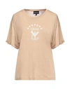 Emporio Armani Woman T-shirt Beige Size L Modal, Cotton