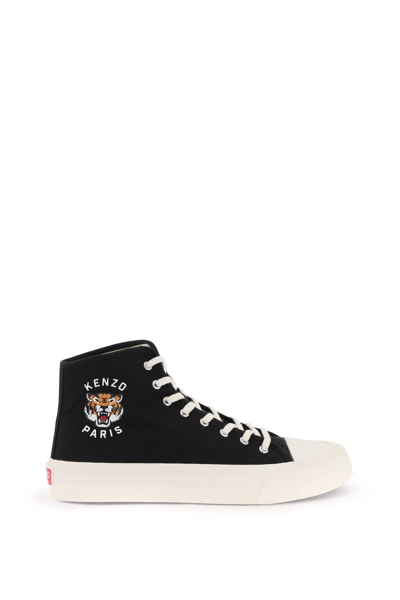 KENZO CANVAS HIGH TOP SNEAKERS