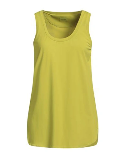 Fisico Woman Tank Top Acid Green Size L Polyamide, Elastane