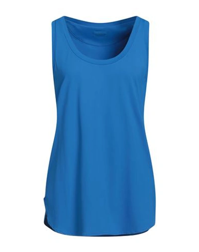 Fisico Woman Tank Top Blue Size L Polyamide, Elastane