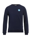 Daniele Alessandrini Homme Man Sweatshirt Navy Blue Size L Cotton, Polyester