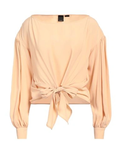 Pinko Woman Top Sand Size 4 Acetate, Silk In Beige