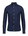 Sonrisa Man Shirt Navy Blue Size 15 ½ Linen
