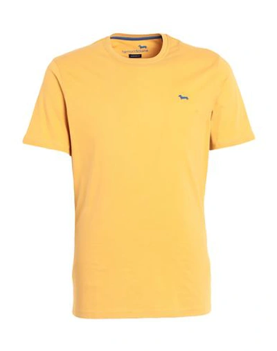 Harmont & Blaine Man T-shirt Ocher Size M Cotton In Yellow