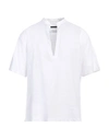 Daniele Alessandrini Man Shirt White Size L Linen, Cotton