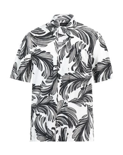 Tagliatore Man Shirt Black Size 16 Cotton In Black