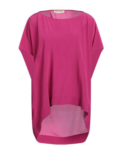 Gentryportofino Woman Top Magenta Size 12 Silk